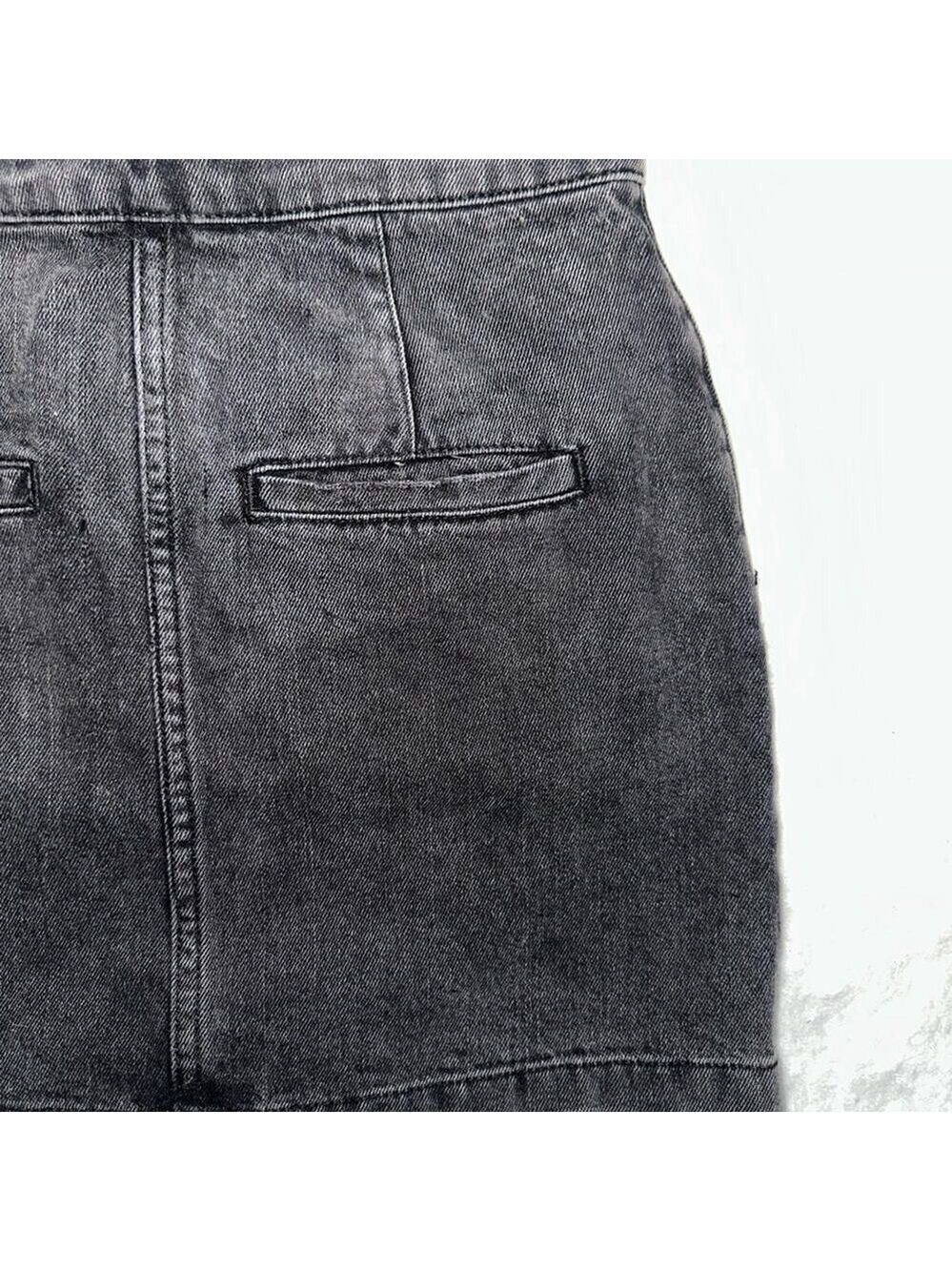 Free People Dark Gray Button-Front Midi Skirt we are the people NWT size 25 - Picture 8 of 15